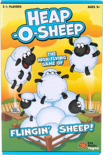 Fat Brain Toys Heap-O-Sheep - Game of Catapulting Sheep, 6 to Adult, 2 to 4 Players