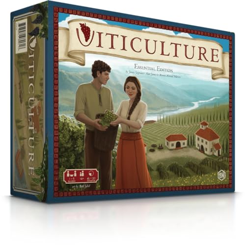 Stonemaier Games: Viticulture Essential Edition (Base Game) | Create The Most Prosperous Tuscan Vineyard | Wine Themed Strategy Board Game for Adults and Family | 1-6 Players, 90 Mins, Ages 14+