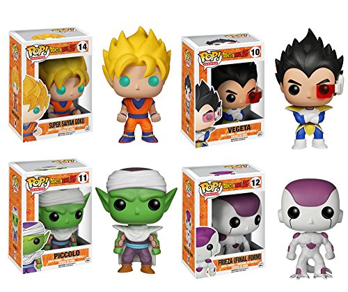 Funko Dragonball Z POP! Anime Vinyl Collectors Set: SS Goku, Vegeta, Piccolo, FF Frieza Action Figure