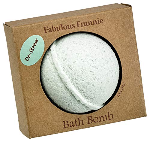 Fabulous Frannie De-Stress Natural, Handmade Bath Bomb Set, Rich in Essential Oil, Mineral Salt, Coconut Oil, Witch Hazel, Fizzies to Moisturize Skin 2.5 Ounce (Pack of 1)