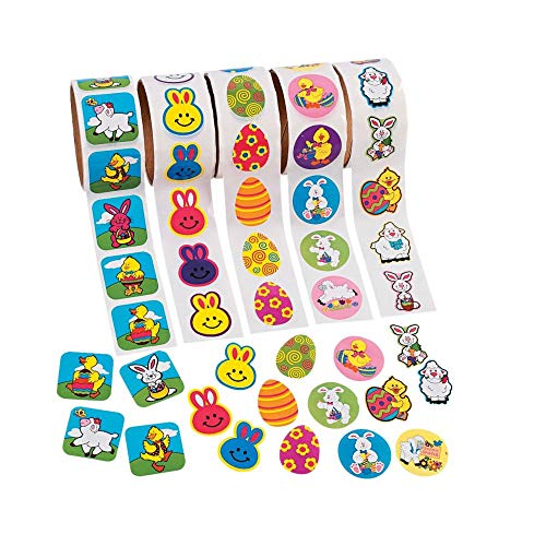 500-Count Kid-Friendly Easter Stickers, Assorted Colors and Designs
