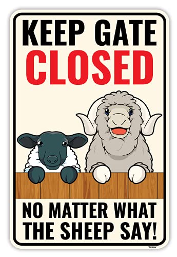 Venicor Sheep Sign Decor - 9 x 14 Inches - Aluminum - Sheep Gifts for Sheep Lovers Kids - Sheep Halter Stand Toy Stuff