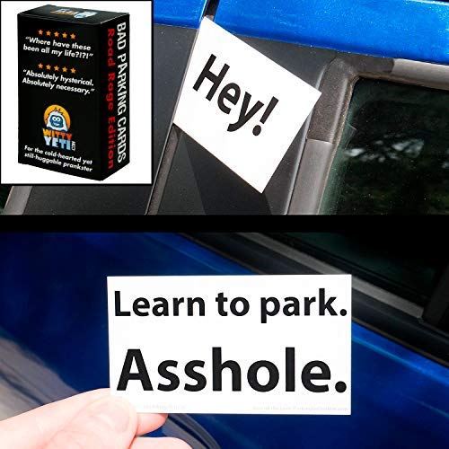 Super Hilarious, Crude Bad Parking Cards 50 Pack. Prank Idiot Parkers and Get the Satisfaction of Revenge With Funny NSFW Novelty Notices. Gag Note Cards Make Great Xmas Stocking Stuffers for Ages 18+