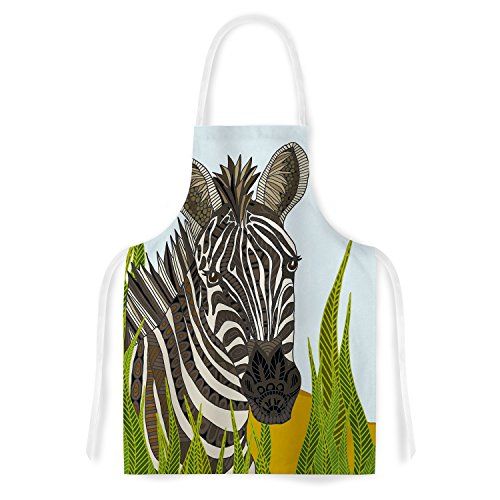 KESS InHouse Art Love Passion 'Zebra' Black White Artistic Apron, 31 by 35.75', Multicolor