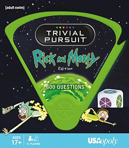 USAopoly, Inc. Trivial Pursuit Rick & Morty - Quick Play Version | Trivia Questions Based On The Adult Swim Show Rick & Morty | Officially Licensed Rick & Morty Game