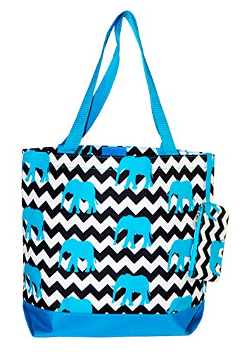 Ever Moda Elephant Chevron Tote Bag