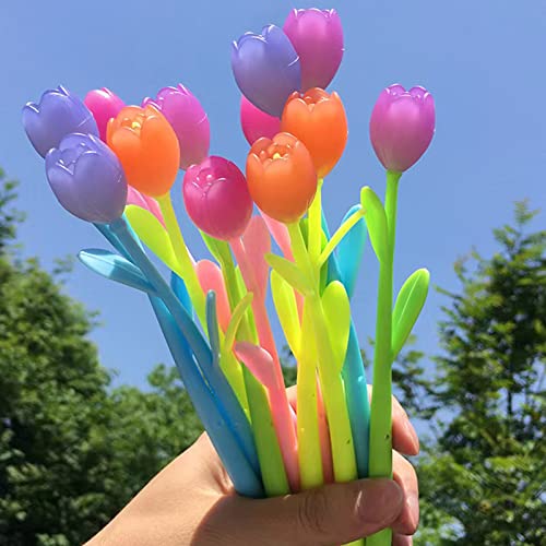yarachel Color Changing Flower Pens - Pack of 24 Ballpoint Pens Creative Gel Ink Rollerball Pen for School Home Office Stationery Store Kids Girls Gift