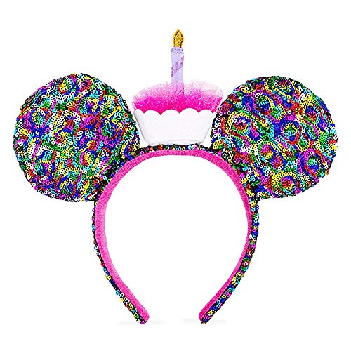 Mickey Mouse Ears Birthday Rainbow Sequin Disney Parks Authentic Merchandise