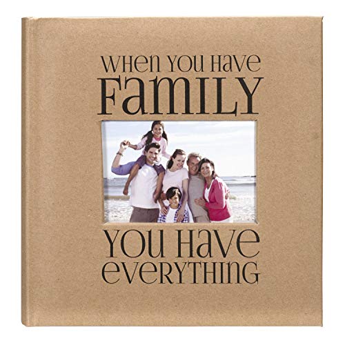Malden International Designs 7091-26 Sentiments Family with Memo Photo Opening Cover Brag Book, 2-Up, 160-4x6, Tan