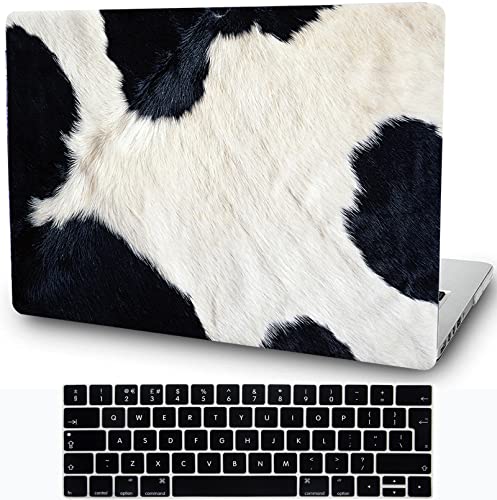 AMCJJ Compatible with MacBook Air 13.6 Inch Case 2022 Release A2681 M2 Chip, Plastic Hard Shell Case Cover & Keyboard Cover,Cow Print