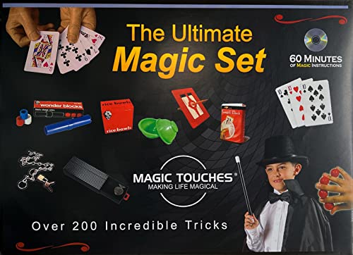 Magic Touches Ultimate Magic Set with Over 200 Incredible Magic Tricks Revealed Through Step-by-Step Video Instructions, Ideal for All Skill Levels from Kids to Adults to Amateur Magicians