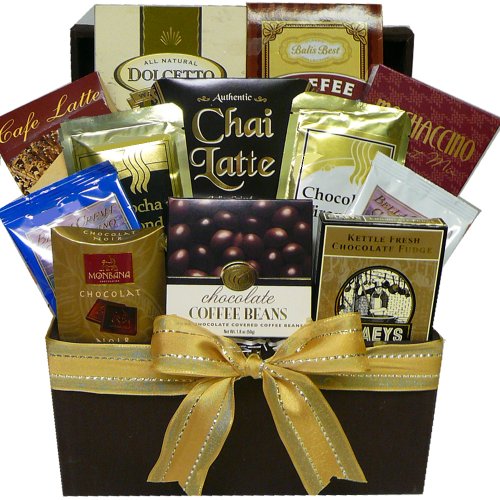 Coffee, Cappuccino & Latte Lovers Gourmet Snacks Gift Tote