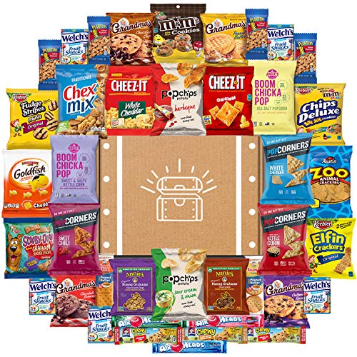 Snack Chest Gift Assortment Sampler (40 Count) Includes Mixed Chips and Snacks for Office, Military, College, Meetings, Schools, Friends & Family…
