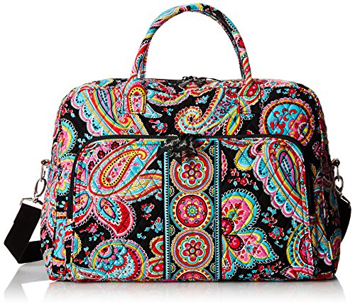 Vera Bradley Women's Cotton Weekender Travel Bag, Parisian Paisley, One Size
