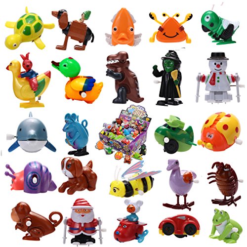 JOYIN 24 Pieces Assorted Wind-up Toys for Kids Party Favors (2 Dozen)