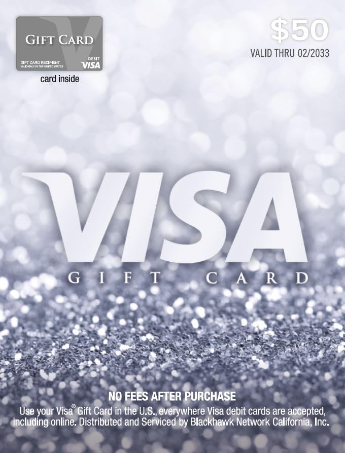 Visa $50 Gift Card (plus $4.95 Purchase Fee)