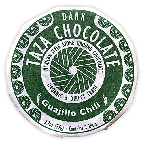 Taza Chocolate Organic Mexicano Disc 50% Dark Chocolate, Guajillo Chili, 2.7 Ounce (1 Count), Vegan