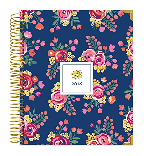 bloom daily planners 2018 Calendar Year Hard Cover Vision Planner - Monthly/Weekly Datebook Agenda Organizer - January 2018 - December 2018 - (7.5' x 9') - Vintage Floral