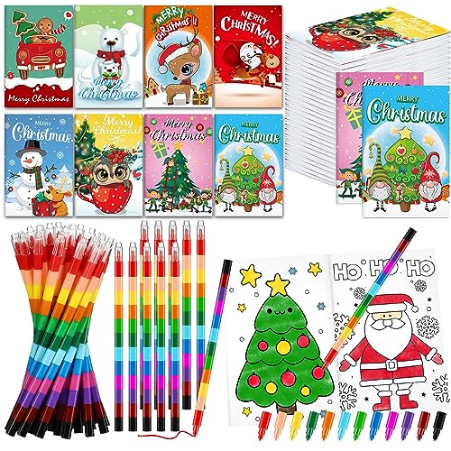 Fulmoon 144 Pcs Coloring Books with Crayons for Kids Party Favors Mini Activity Books for Kids Stuffer Filler Bulk Holiday Fun and Games Activity Books (Typical)