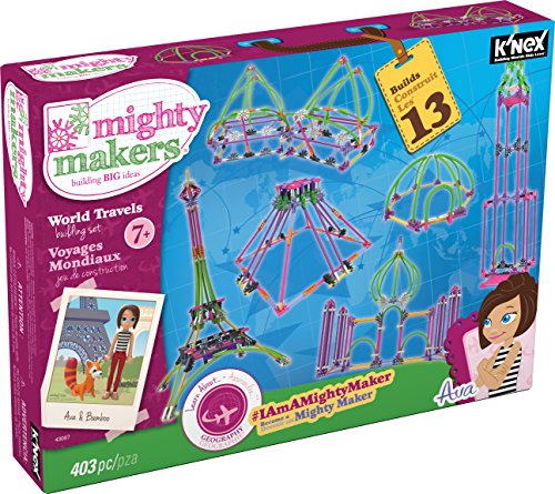 K’NEX Mighty Makers – World Travels Building Set – 403 Pieces – Ages 7+ Constructional Education Toy