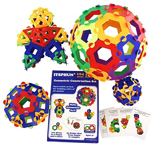 ITSPHUN 104-Piece Geometric Construction Kit