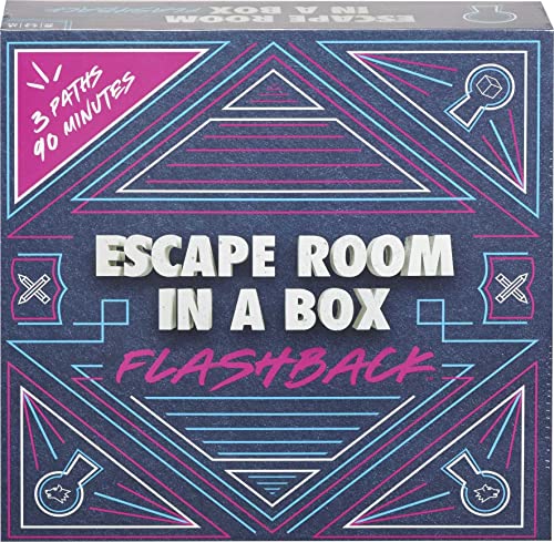 Games Escape Room in a Box: Flashback, Escape Room Game with 19 Puzzles and 4 Locks, Can Pair with Amazon Alexa, for Adults and Teens 13 Years Old and Up