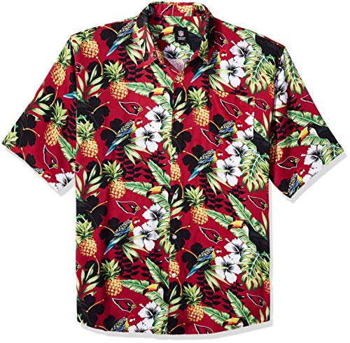 FOCO Arizona Cardinals NFL Mens Floral Button Up Shirt - L