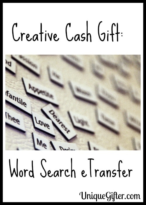 Creative Cash Gift Word Search eTransfer