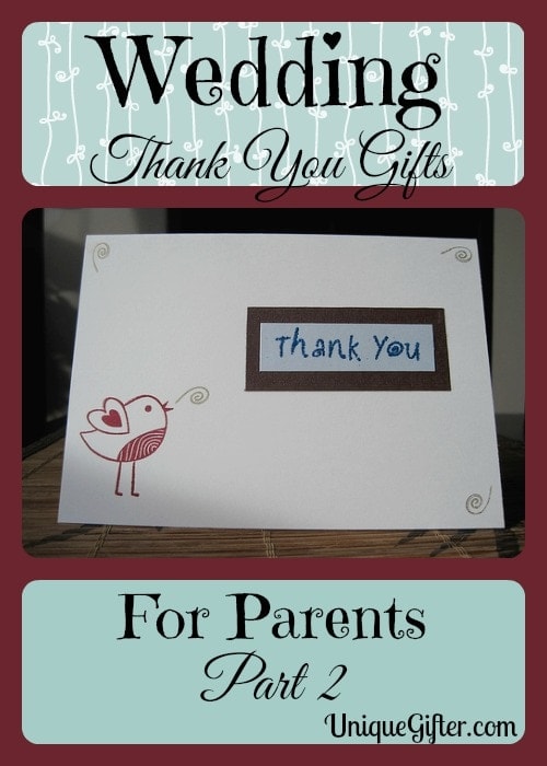 Wedding Thank You Gifts for Parents Unique Gifter