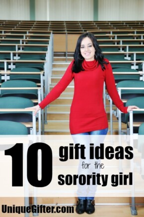 10 Gift ideas for the sorority girl - awesome! I always struggle to figure out what to get college students.