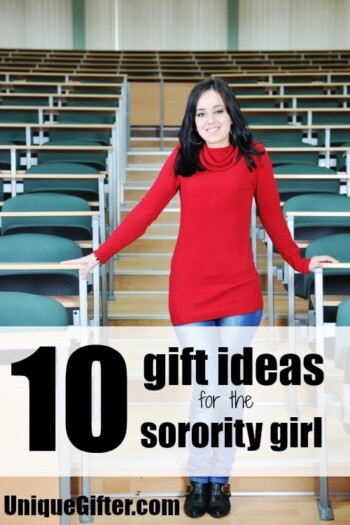 10 Gift ideas for the sorority girl - awesome! I always struggle to figure out what to get college students.