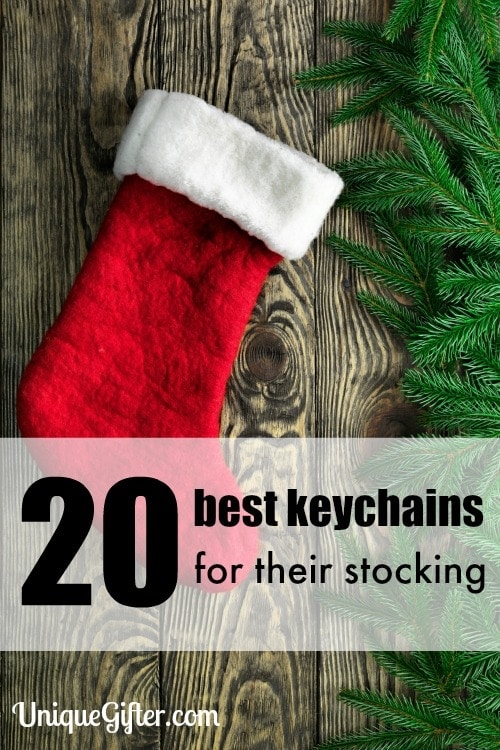 The cute defense cat is such a fantastic idea. Love this collection of the 20 best keychains for their stocking.