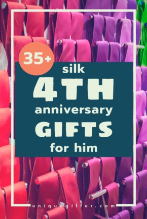 This is an excellent list of 35+ silk 4th anniversary gifts for him - my husband and I love to stick with traditional anniversary gift ideas!