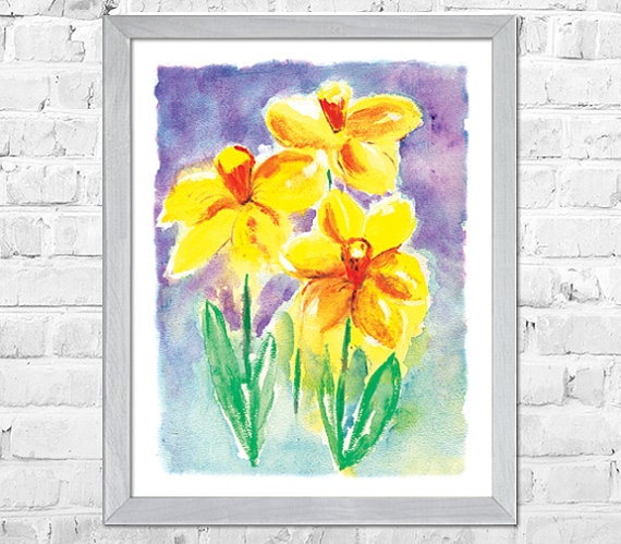 Painting of daffodils 