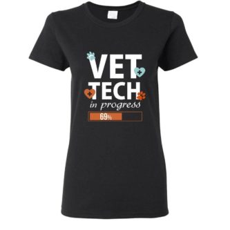 Great gift ideas for veterinary technician students - vet tech in progress t-shirt