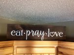 Eat, Pray, Lover sign starts with the letter E, perfect gift ideas for the letter E