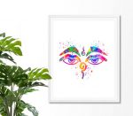 Eyes of Buddha art print great gift idea that starts with the letter E