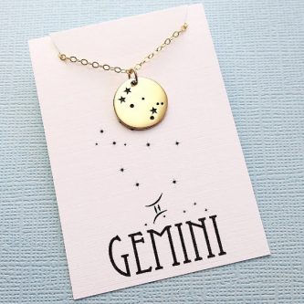 gift ideas for a Gemini woman - Gemini star sign necklace