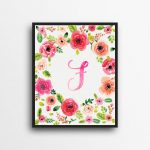 Beautiful framed monogrammed unique Gift Ideas for the Letter F