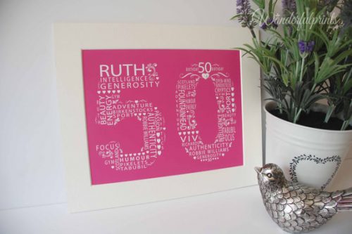 Personalized art print your wife will love this gift ideas for your wife's 50th birthday