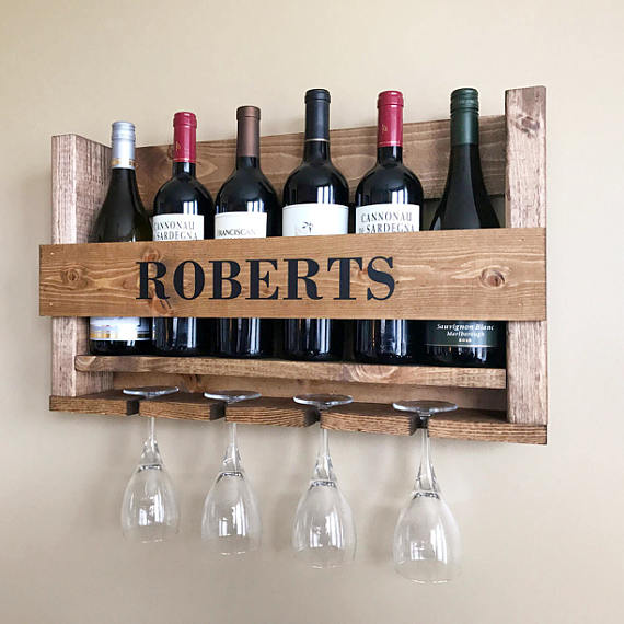 Customized wall wine rack