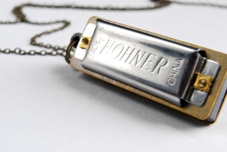 Fun Gift Ideas for the Letter H - Harmonica necklace