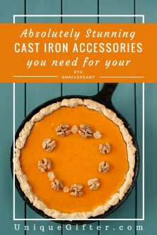 The sixth anniversary is iron - it's the perfect time to get one of these stunning cast iron kitchen accessories as a #gift. | Iron Gift Ideas | Anniversary Presents | 6th Anniversary Gift Ideas