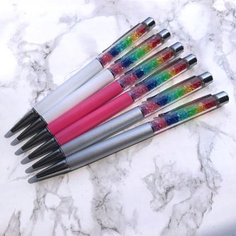 Unique and practical Gift Ideas for Your Husband's 30th Birthday - rainbow crystal diamond gem pen