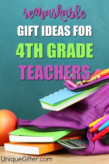 You can shower your child's 4th grade teacher with gifts throughout the year - there's start of the school year gifts, teacher appreciation week gifts, Christmas gifts and finally a huge teacher thank you gift for the end of the school year.