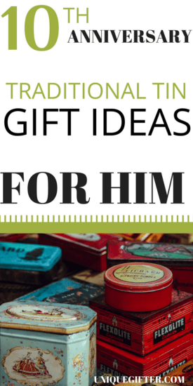 Following the traditional anniversary gifts path, looking for an anniversary gift idea for your husband? Here are 100+ tin 10th anniversary gifts for him. | Gifts for Men | Gift Ideas for Husband | What to buy for our anniversary | Milestone anniversary | One Decade Gifts | Year 10 Anniversary Gifts