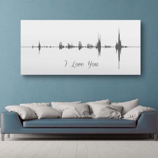 sound wave anniversary gift wall art