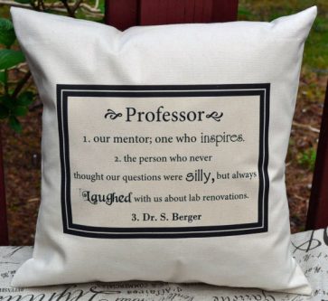 Say thanks to your mentor with a personalized pillow