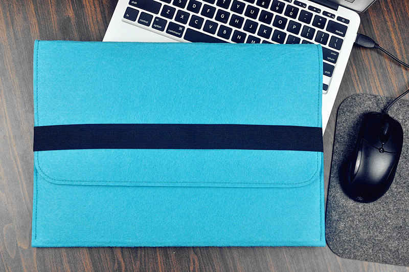 Blue laptop bag employee Christmas Holiday gift idea