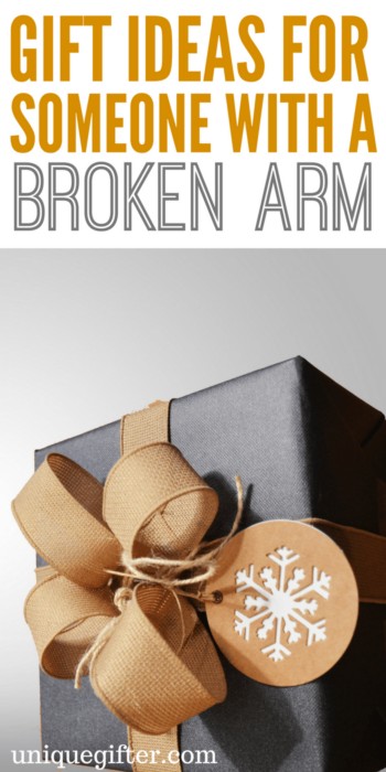 Gift Ideas for someone with a broken arm | Get well soon gifts | What to get someone who broke their arm | Ways to cheer up someone with a broken bone | Thinking of you presents | Gifts for someone in the hospital | What to buy someone in the hospital | Limited mobility gifts